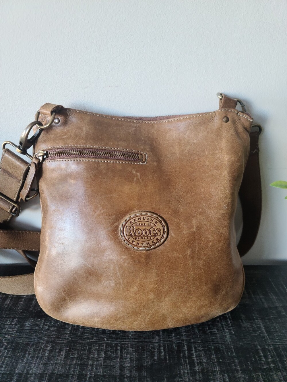 Roots Vintage Tribe Large Leather Saddle Bag